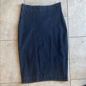 Prairie Underground Vintage Dark Blue Pencil Skirt